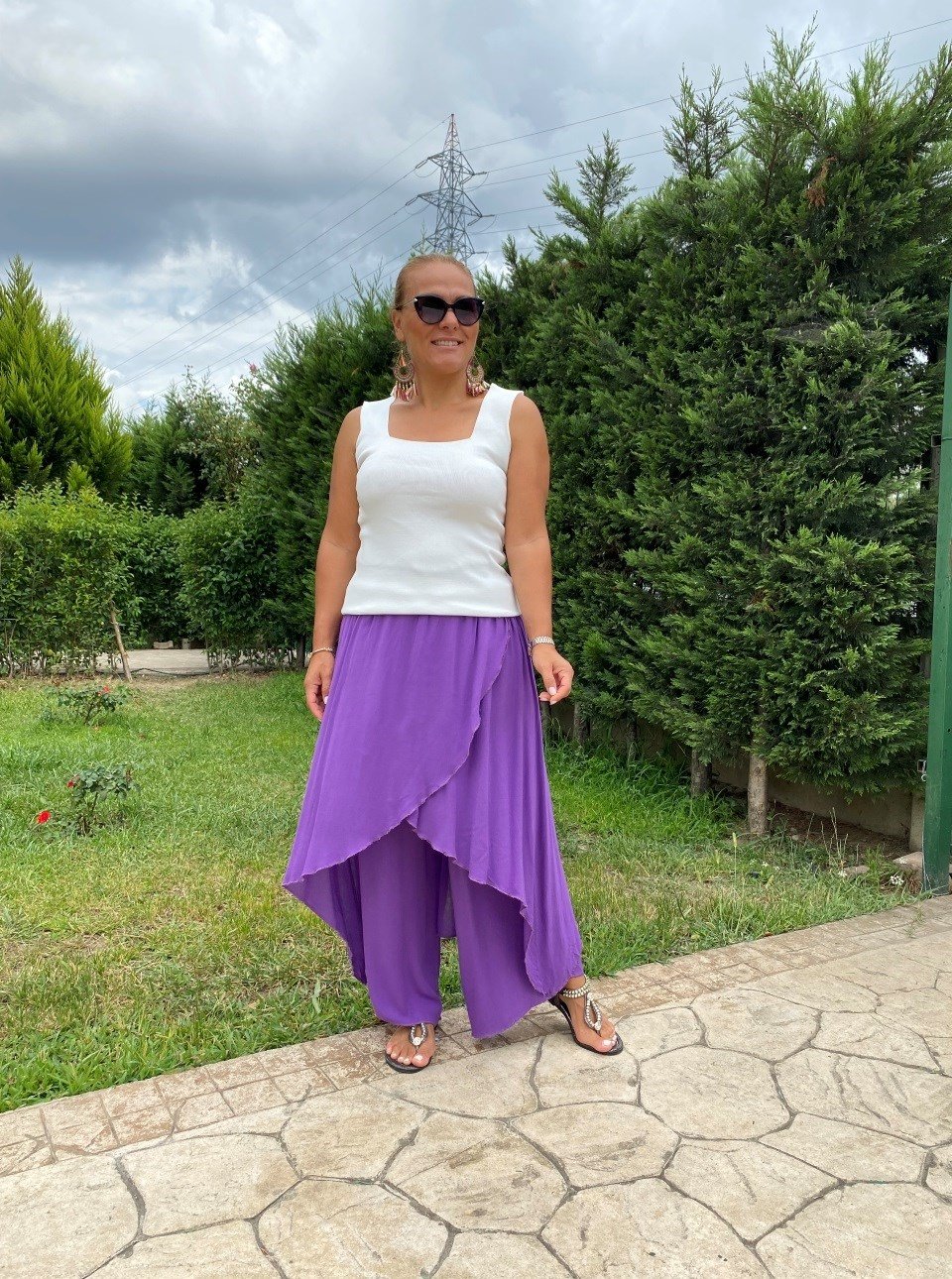 410638 KAPAKLI PANTALON MOR