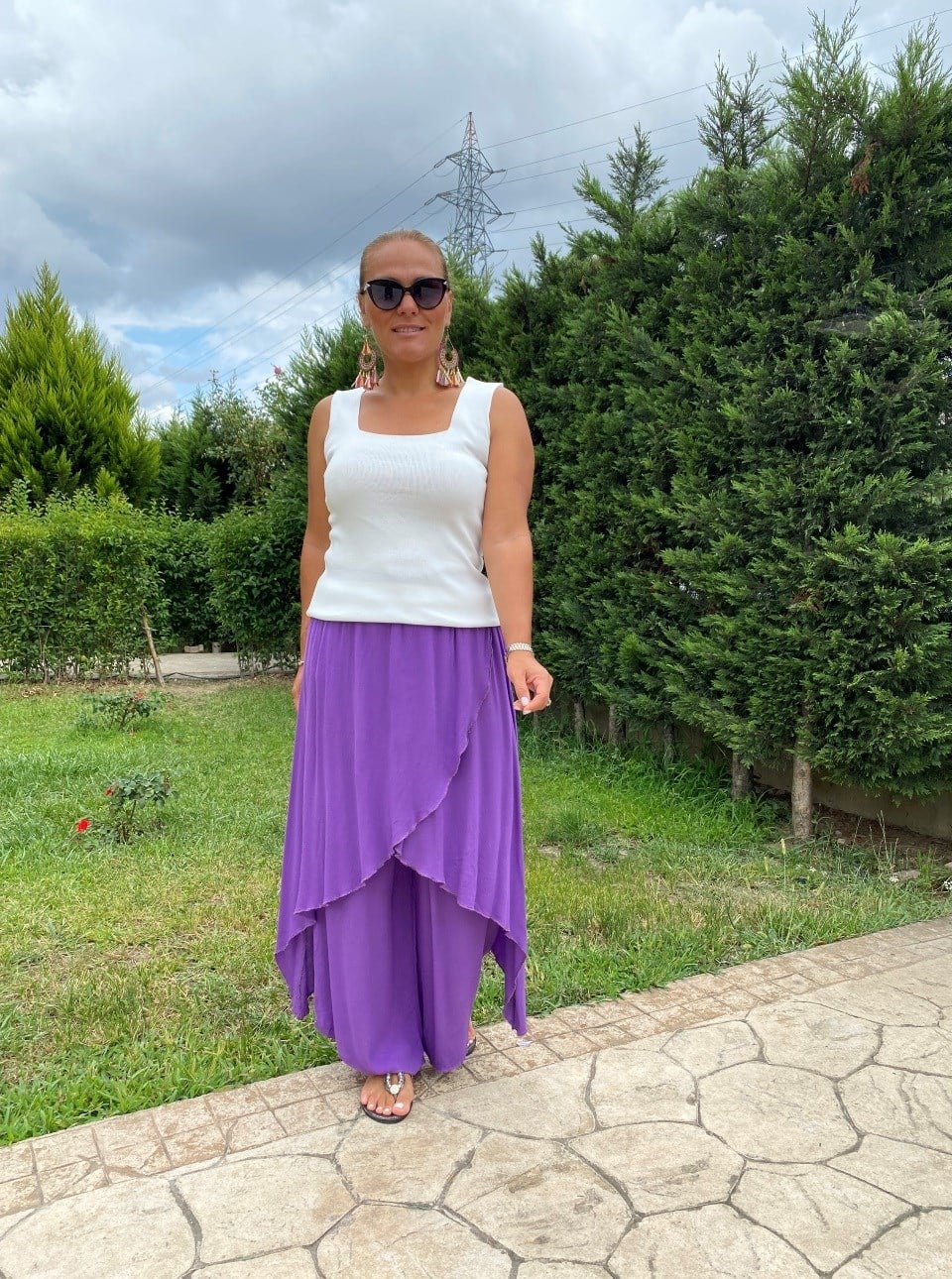 410638 KAPAKLI PANTALON MOR
