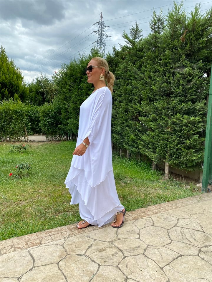 410643 KAPAKLI PANTALON BEYAZ