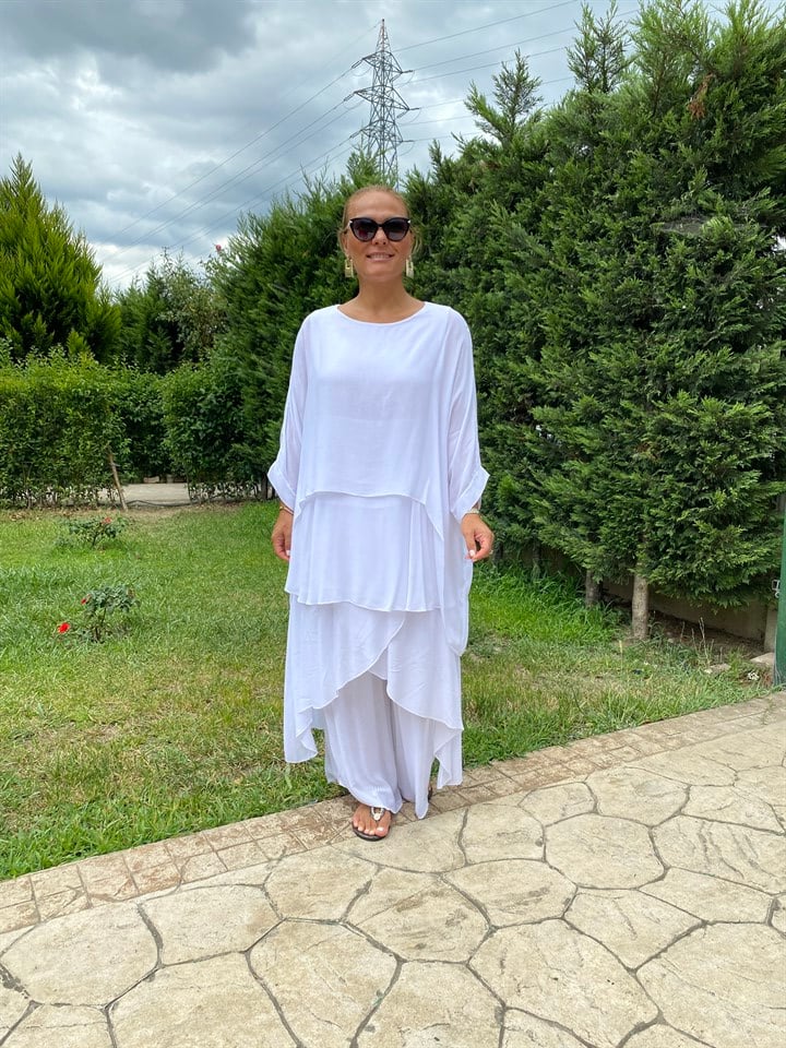 410643 KAPAKLI PANTALON BEYAZ