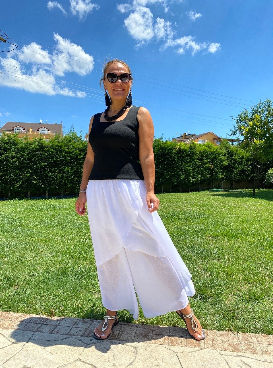 410643 KAPAKLI PANTALON BEYAZ