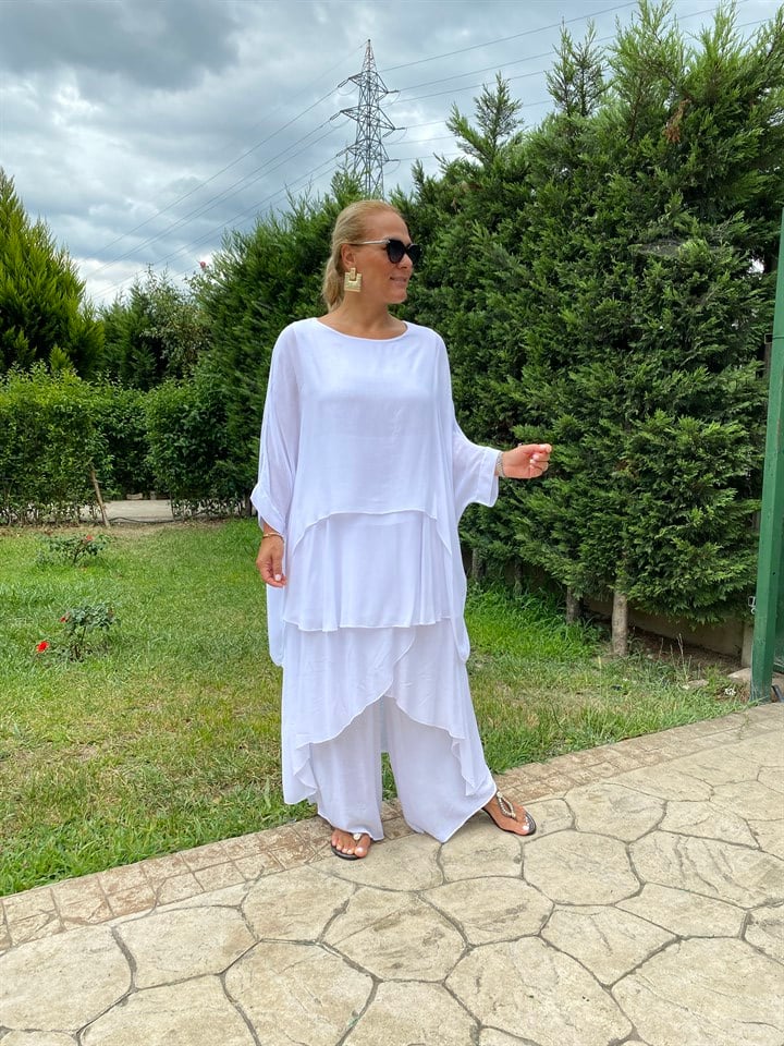 410643 KAPAKLI PANTALON BEYAZ