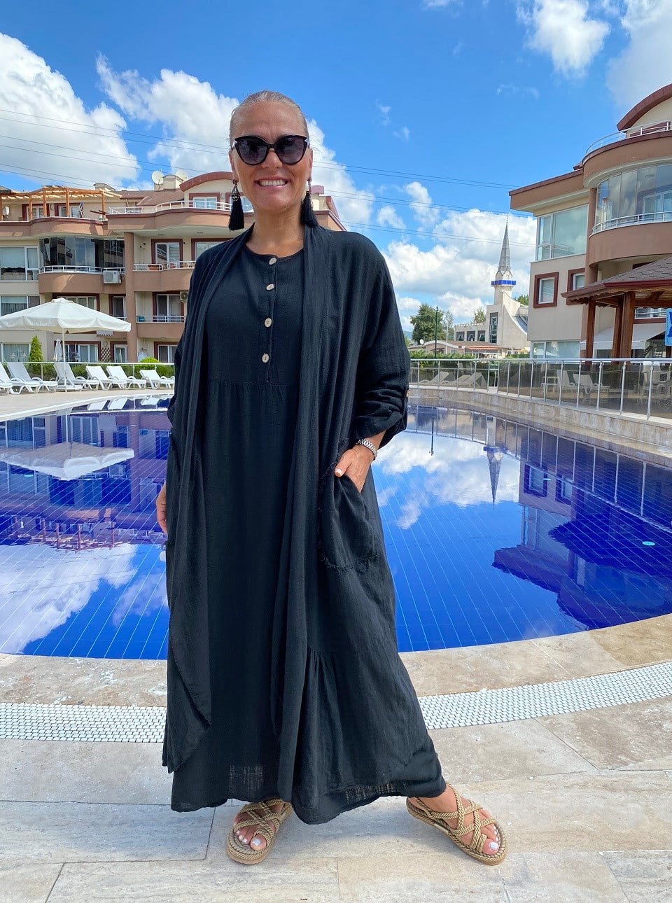 410685 GÜRE KAFTAN SİYAH