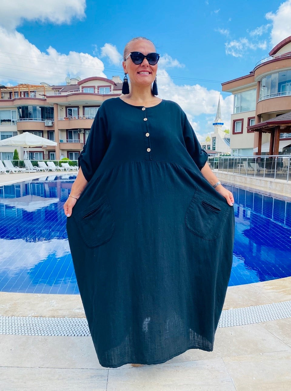 410685 GÜRE KAFTAN SİYAH