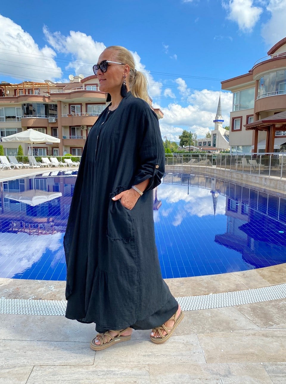 410685 GÜRE KAFTAN SİYAH
