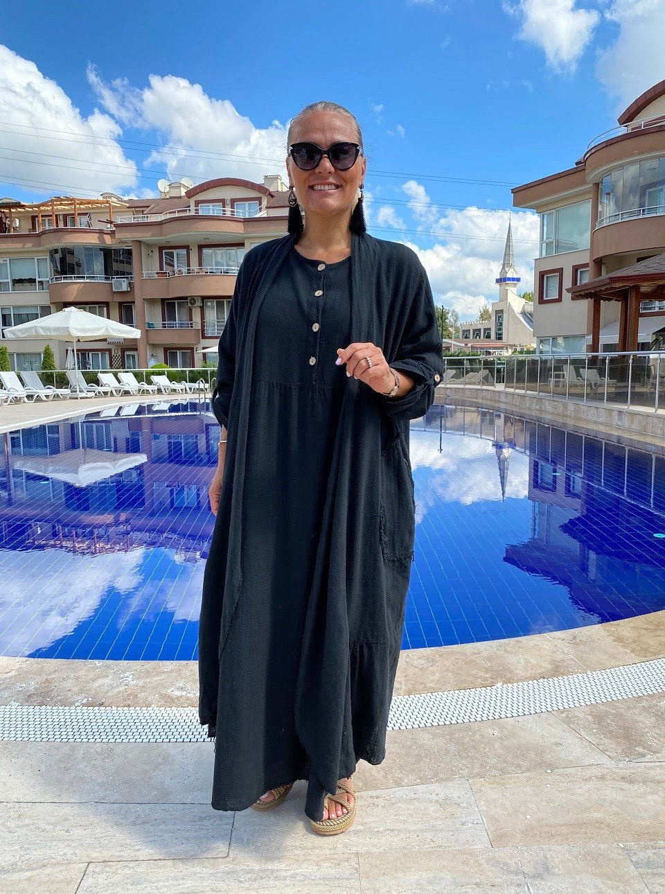 410685 GÜRE KAFTAN SİYAH