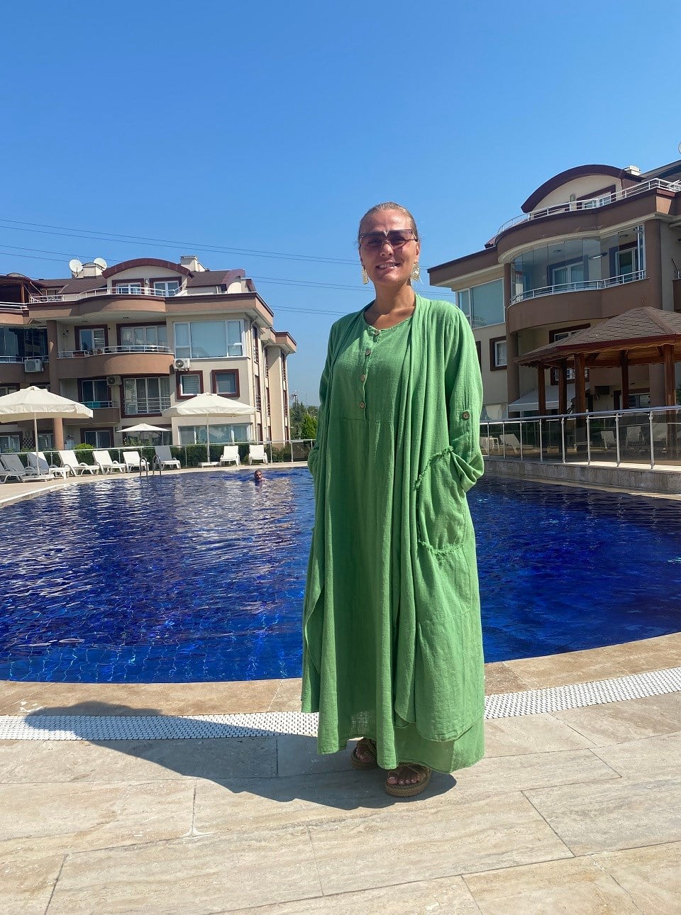 410689 GÜRE KAFTAN YEŞİL