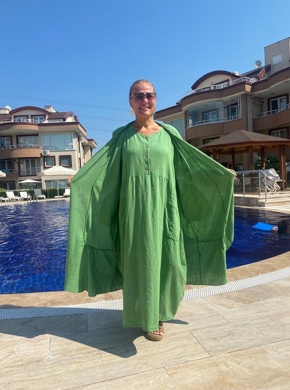 410689 GÜRE KAFTAN YEŞİL