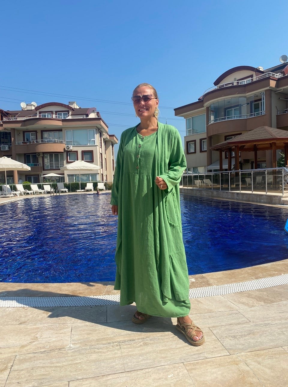 410689 GÜRE KAFTAN YEŞİL