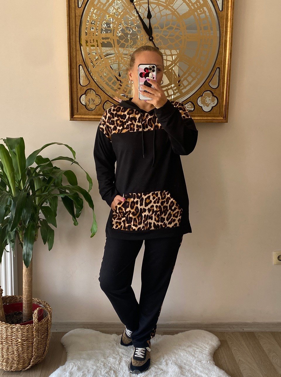 410759 LEOPAR DETAYLI EŞOFMAN TAKIM