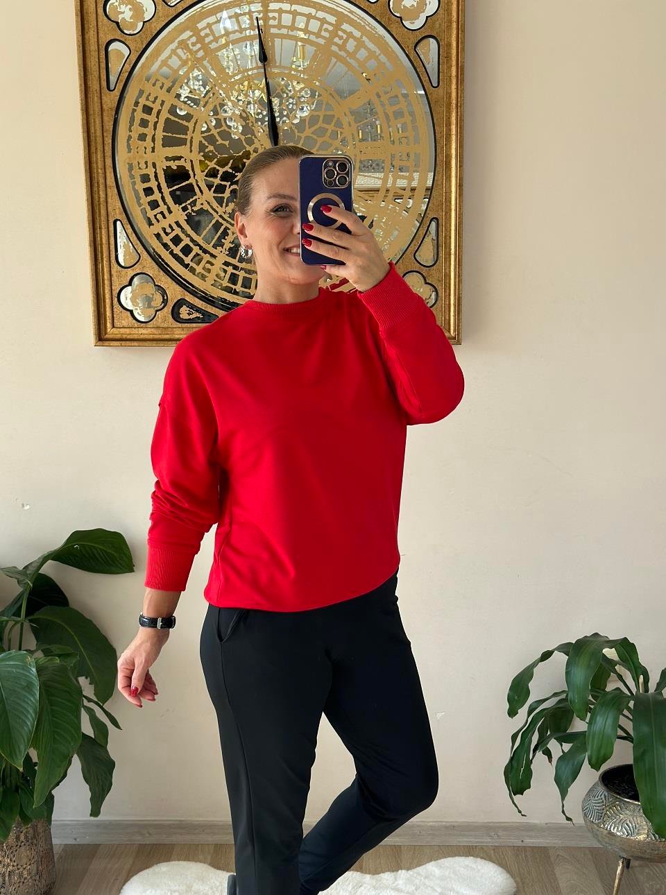 410775  Basic Sweat Kırmızı