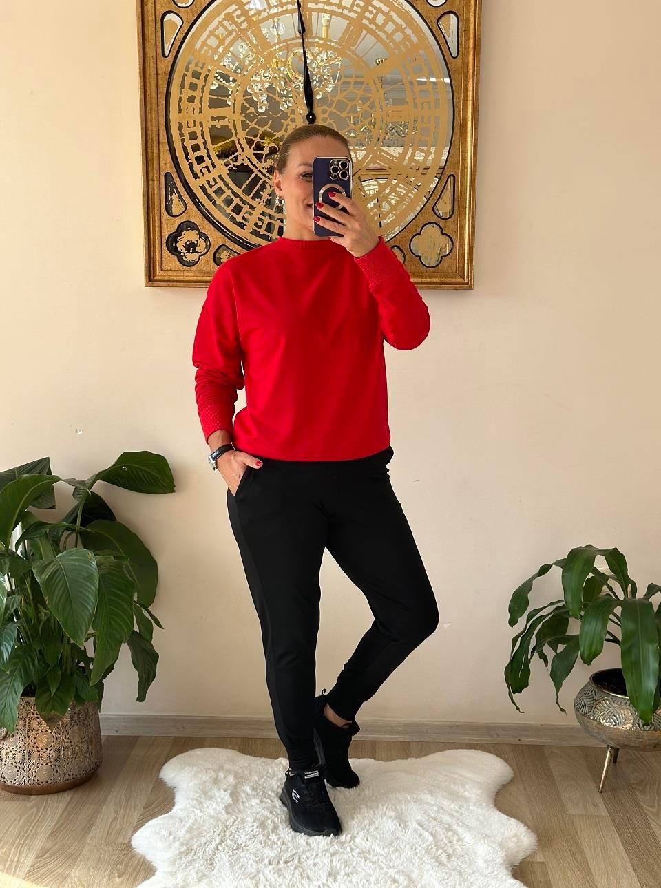 410775  Basic Sweat Kırmızı