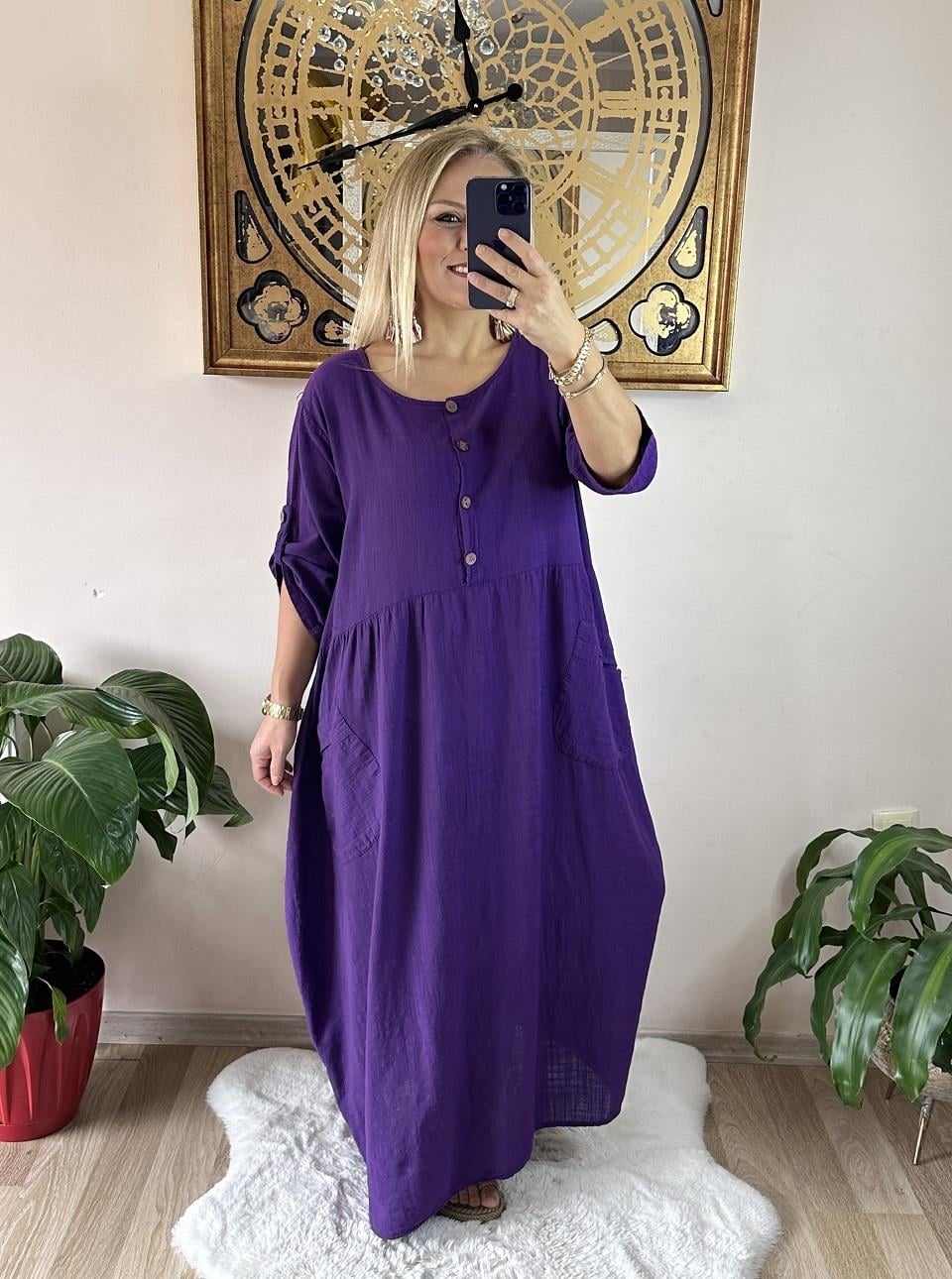 410935 Güre Kaftan Mor