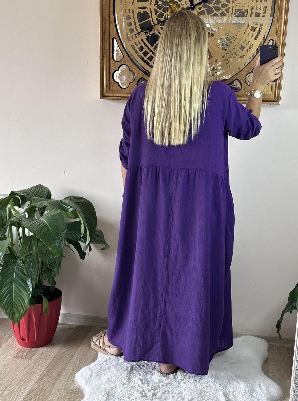 410935 Güre Kaftan Mor