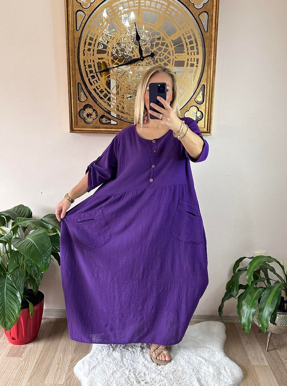 410935 Güre Kaftan Mor
