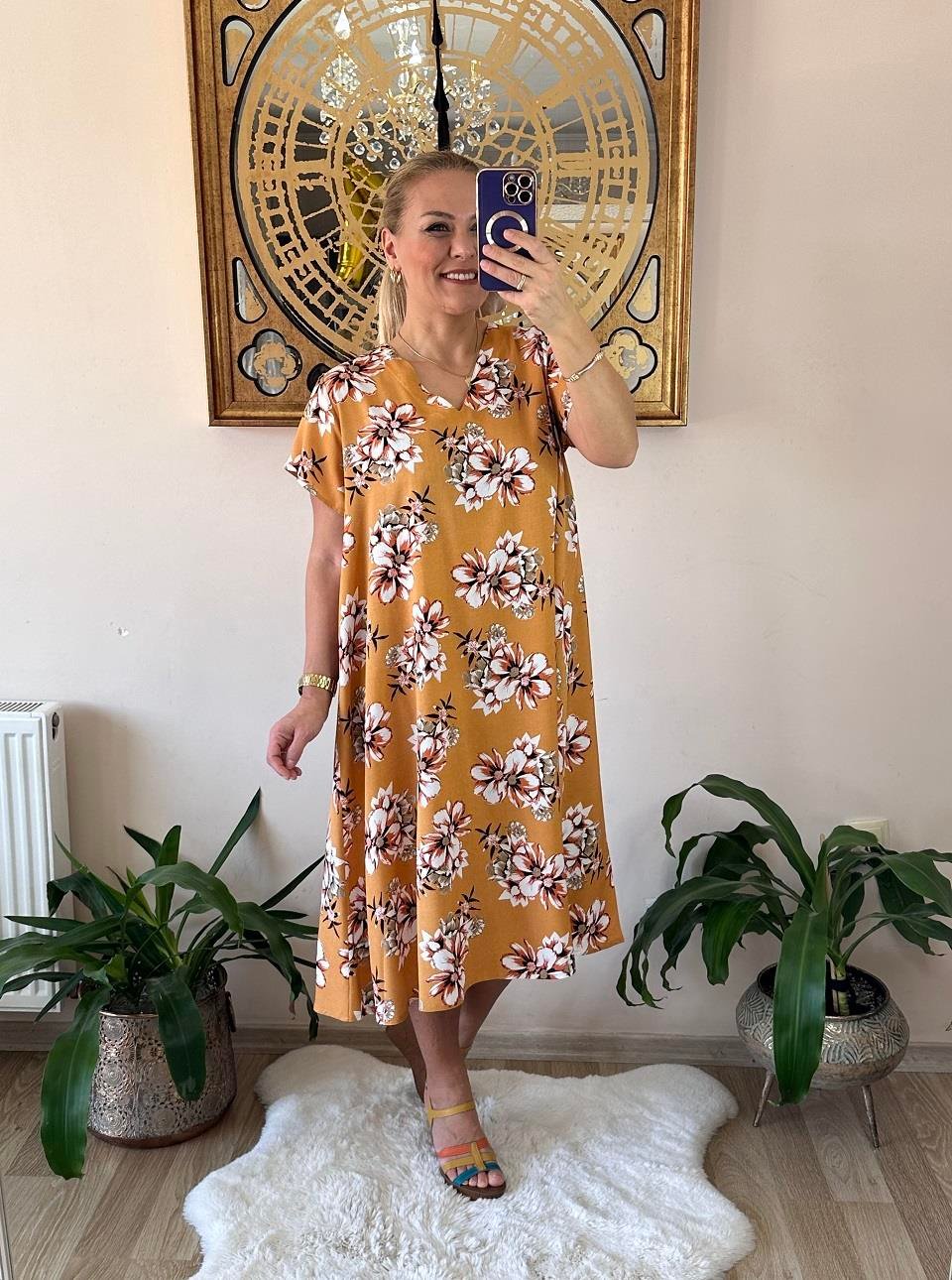 410960 Desenli Elbise