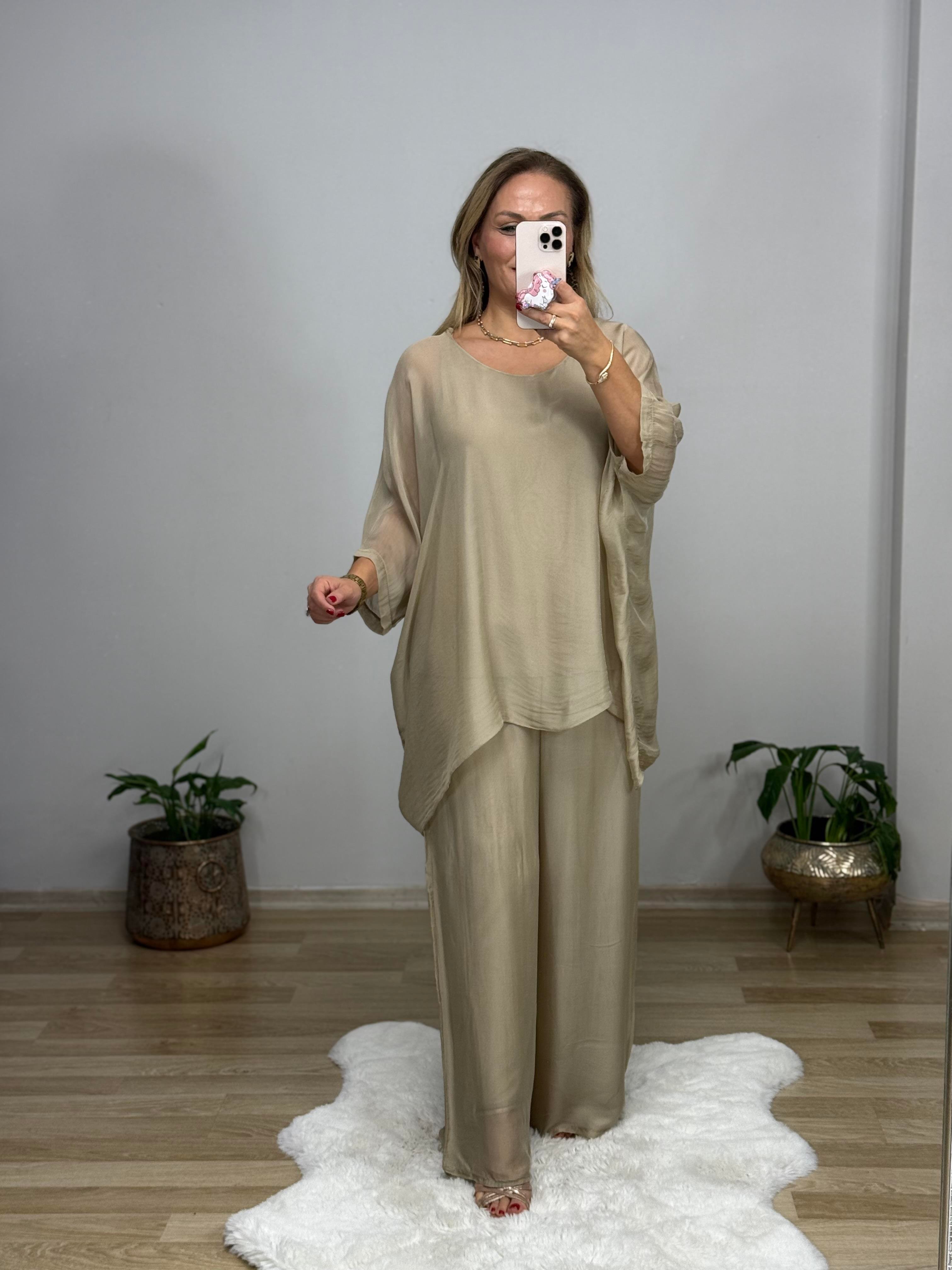 437 İtalyan İpek Bluz