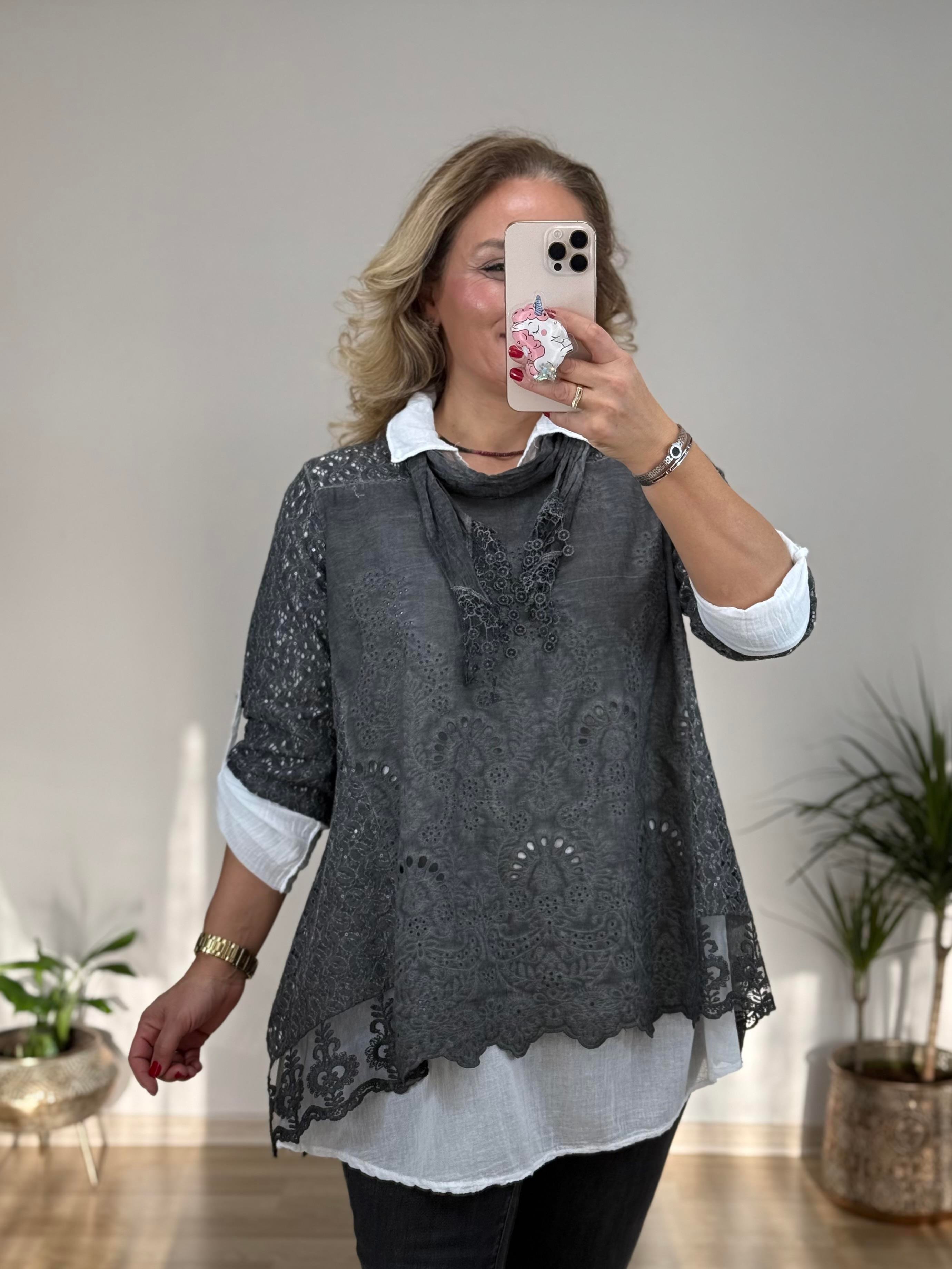 452 Fisto Detaylı İtalyan Bluz
