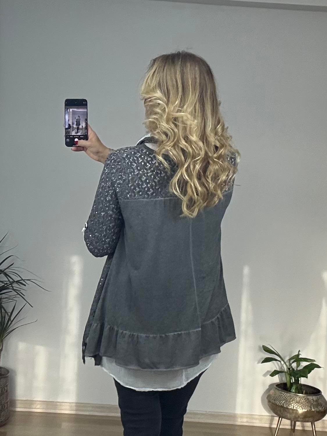 452 Fisto Detaylı İtalyan Bluz