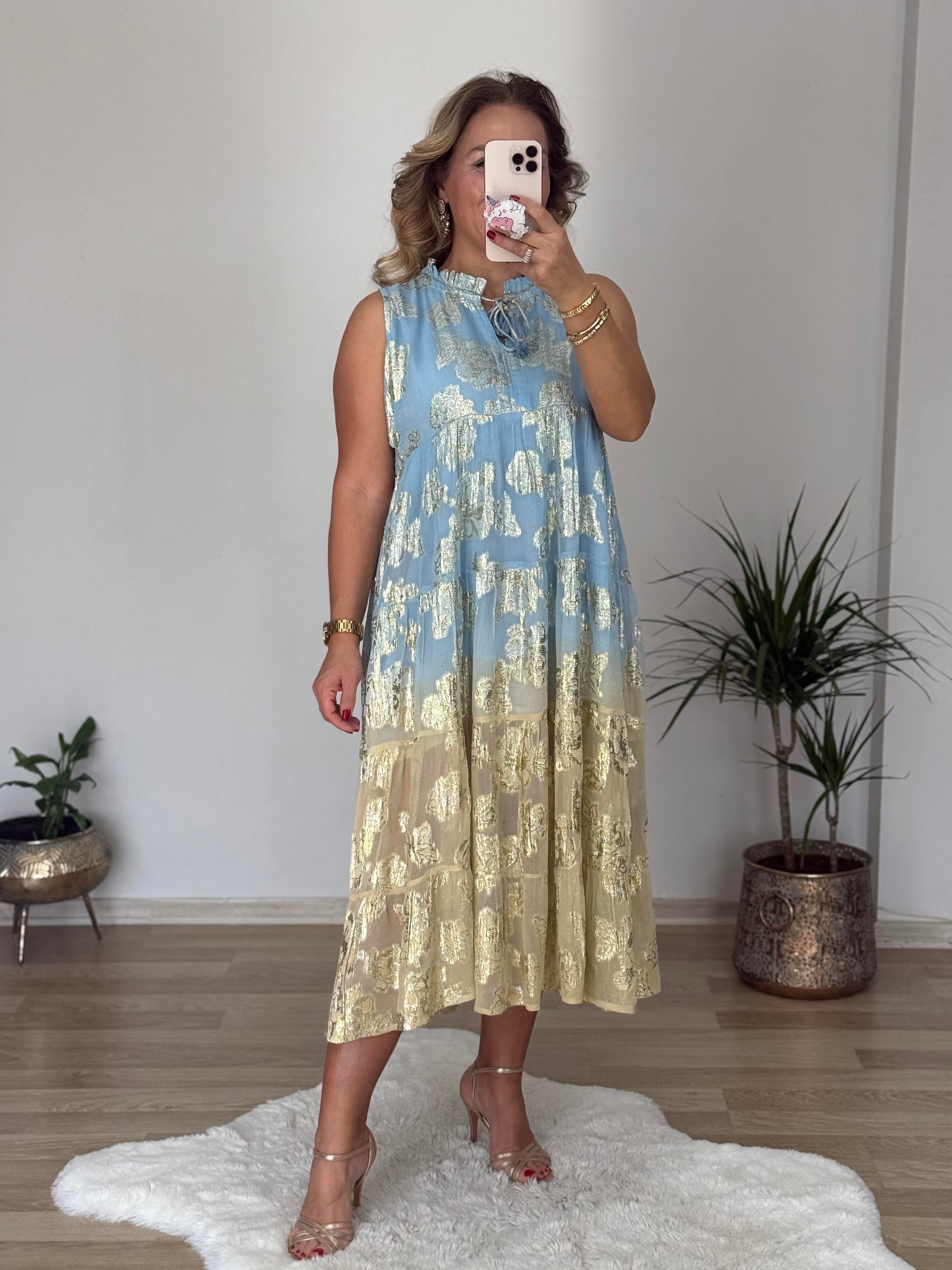 456  İthal Renkli Elbise