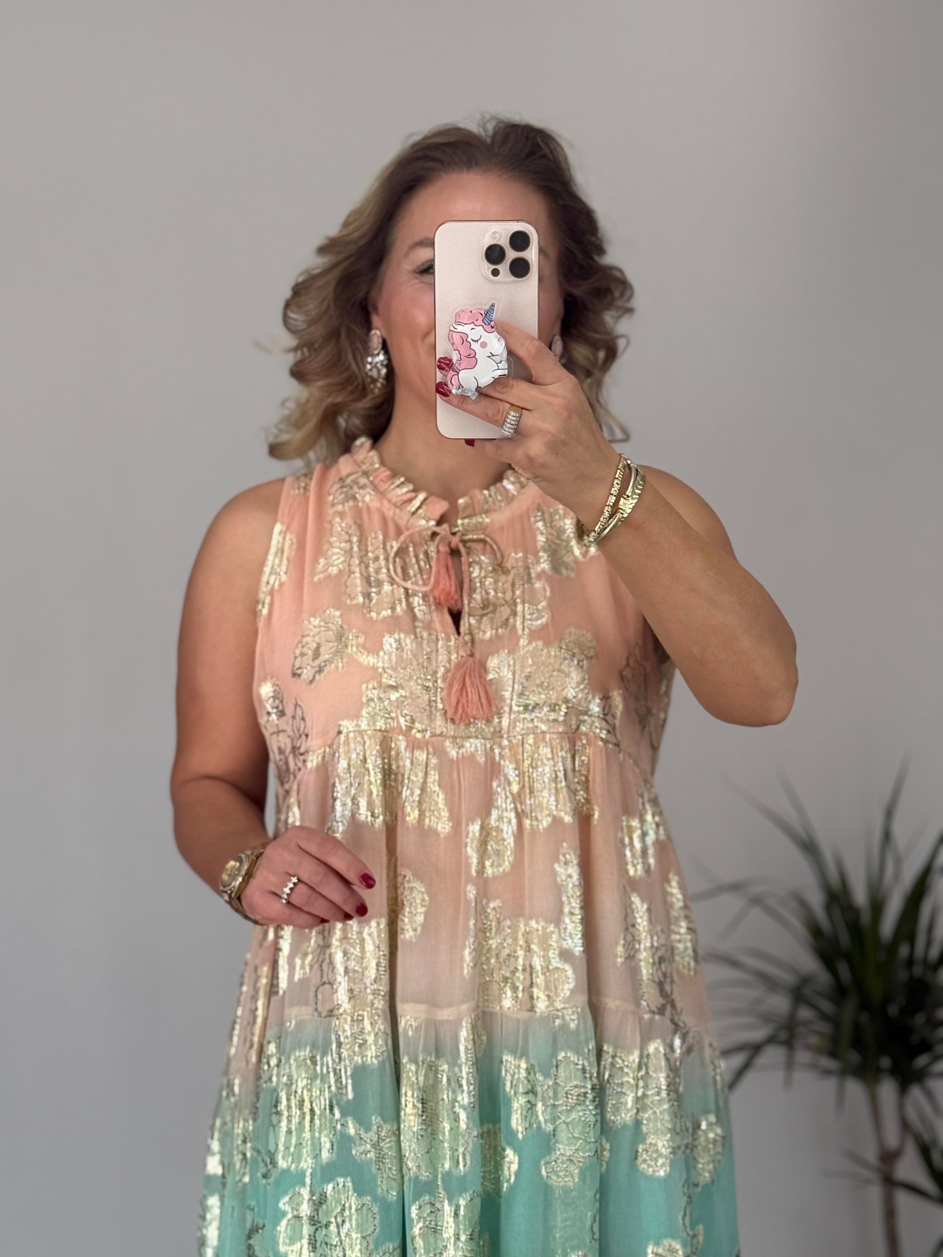 458 İthal Renkli Elbise