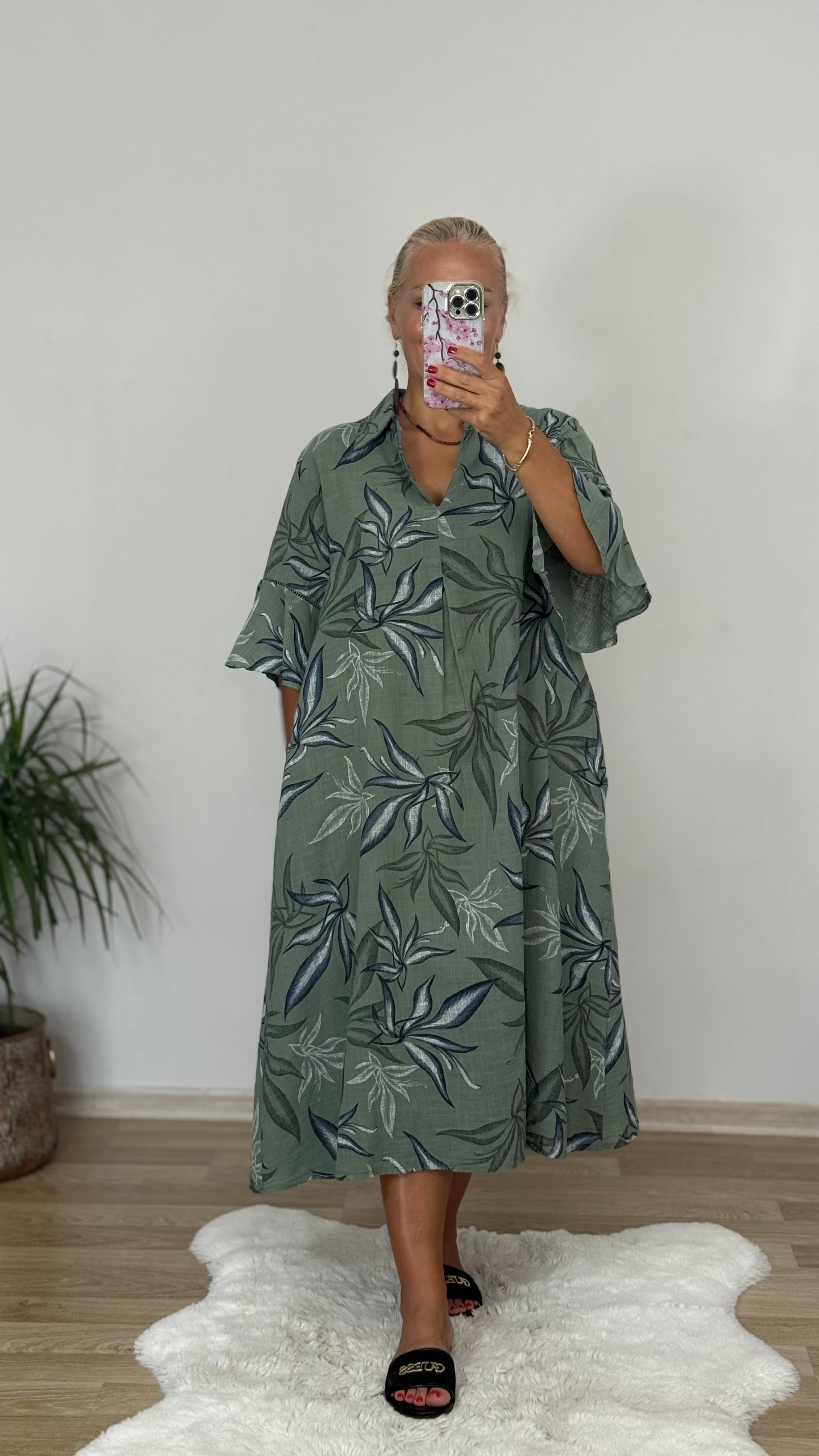 539 Gömlek Yaka İtalyan Elbise