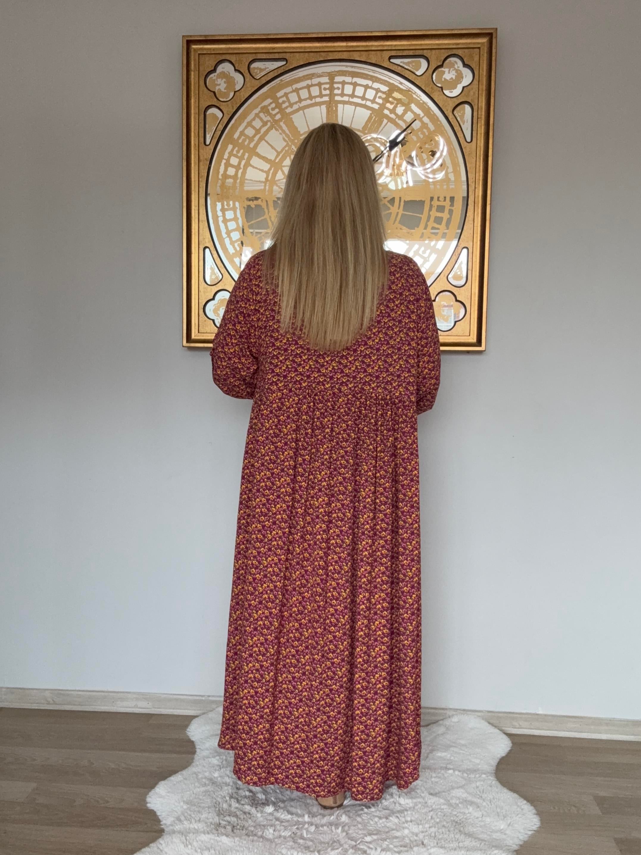 624 Çıtır Desen Elbise