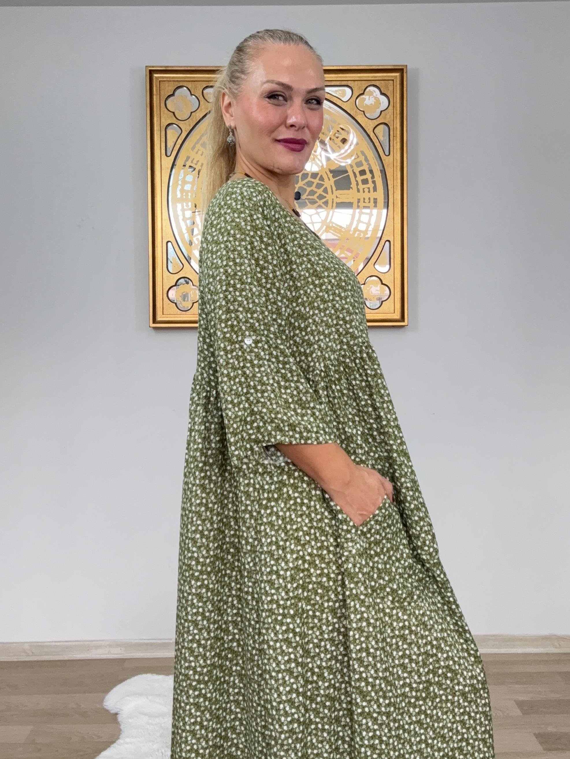 639 Çıtır Desen Elbise