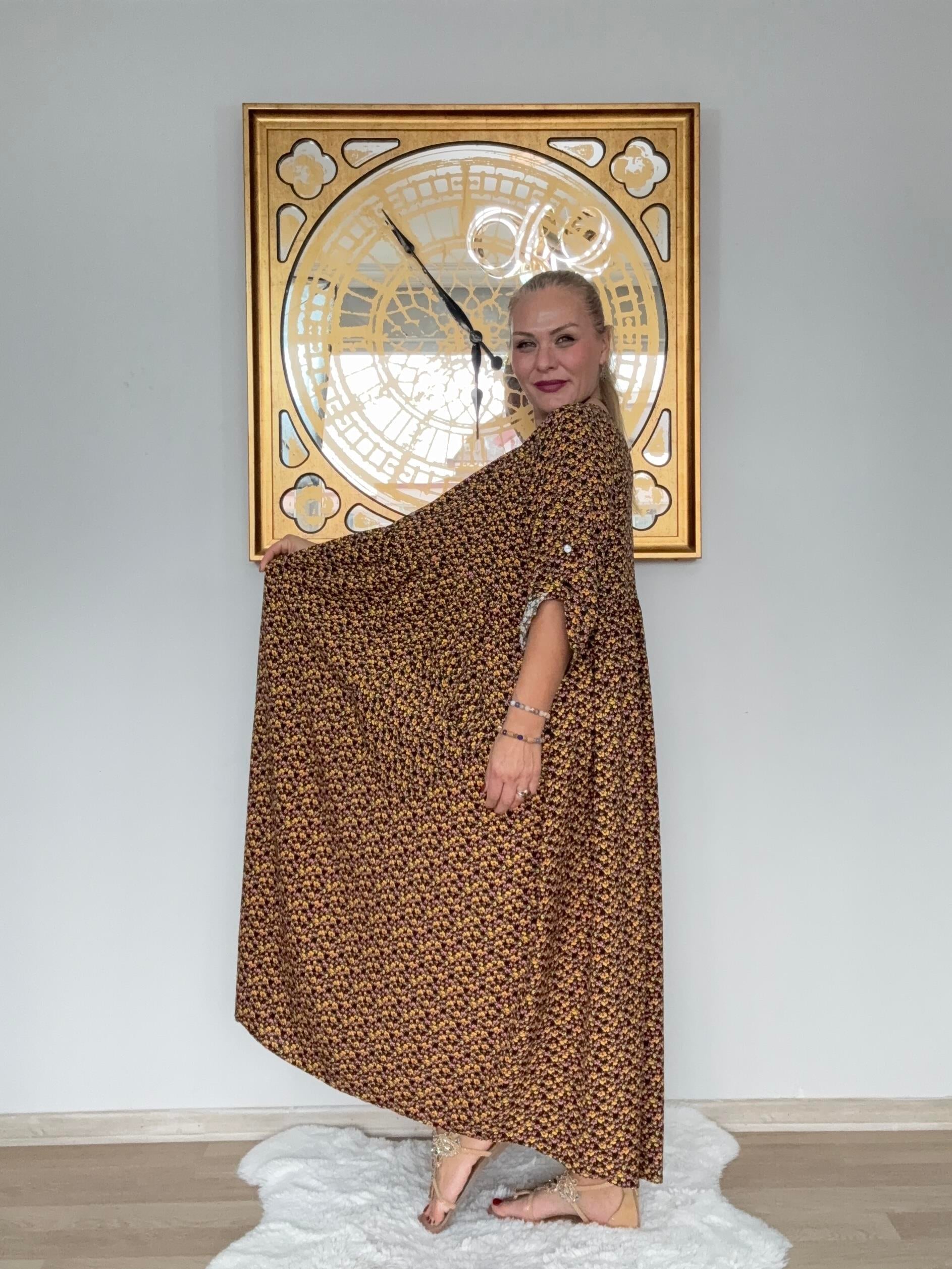 644 Çıtır Desen Elbise