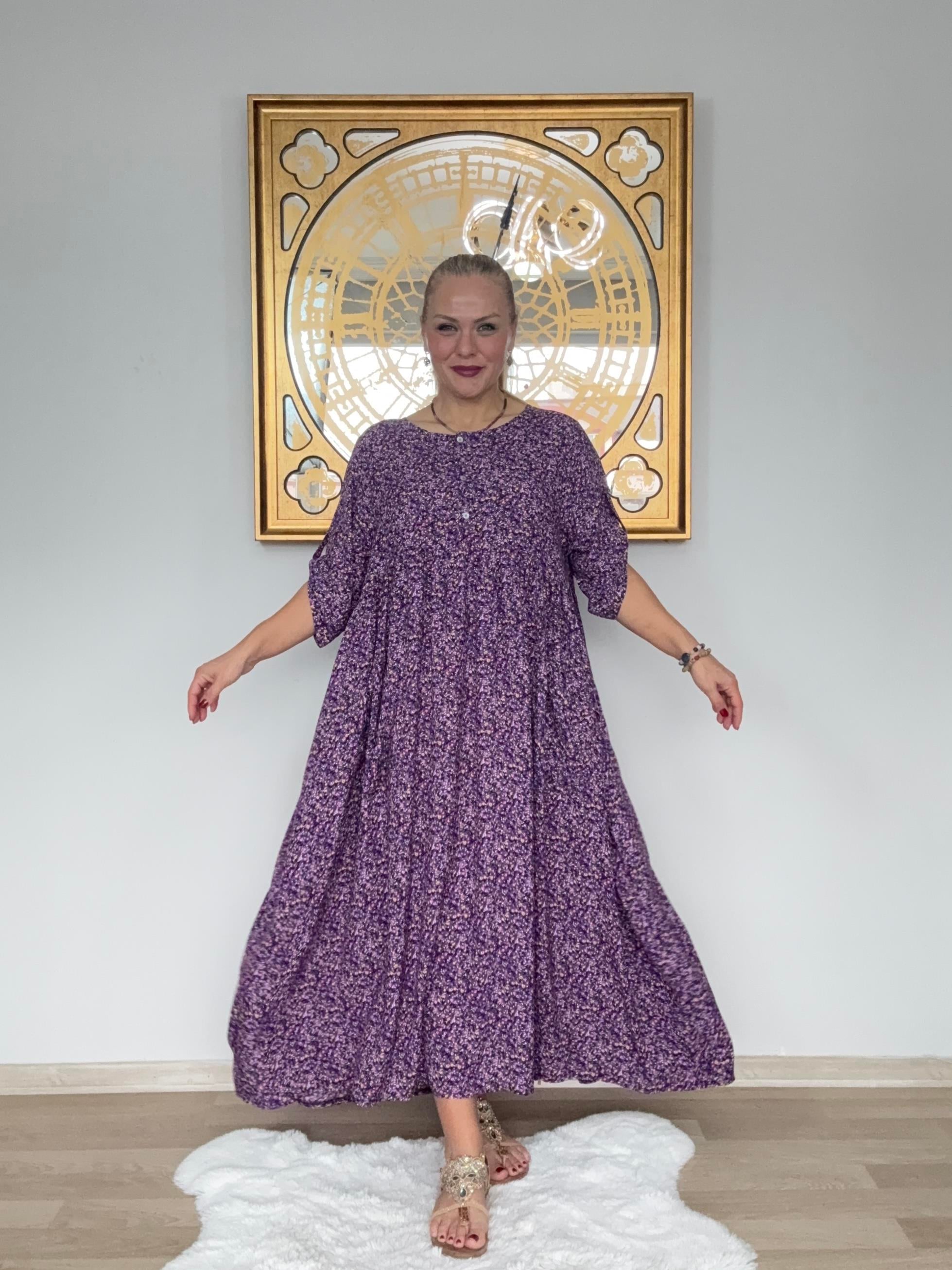 645 Çıtır Desen Elbise