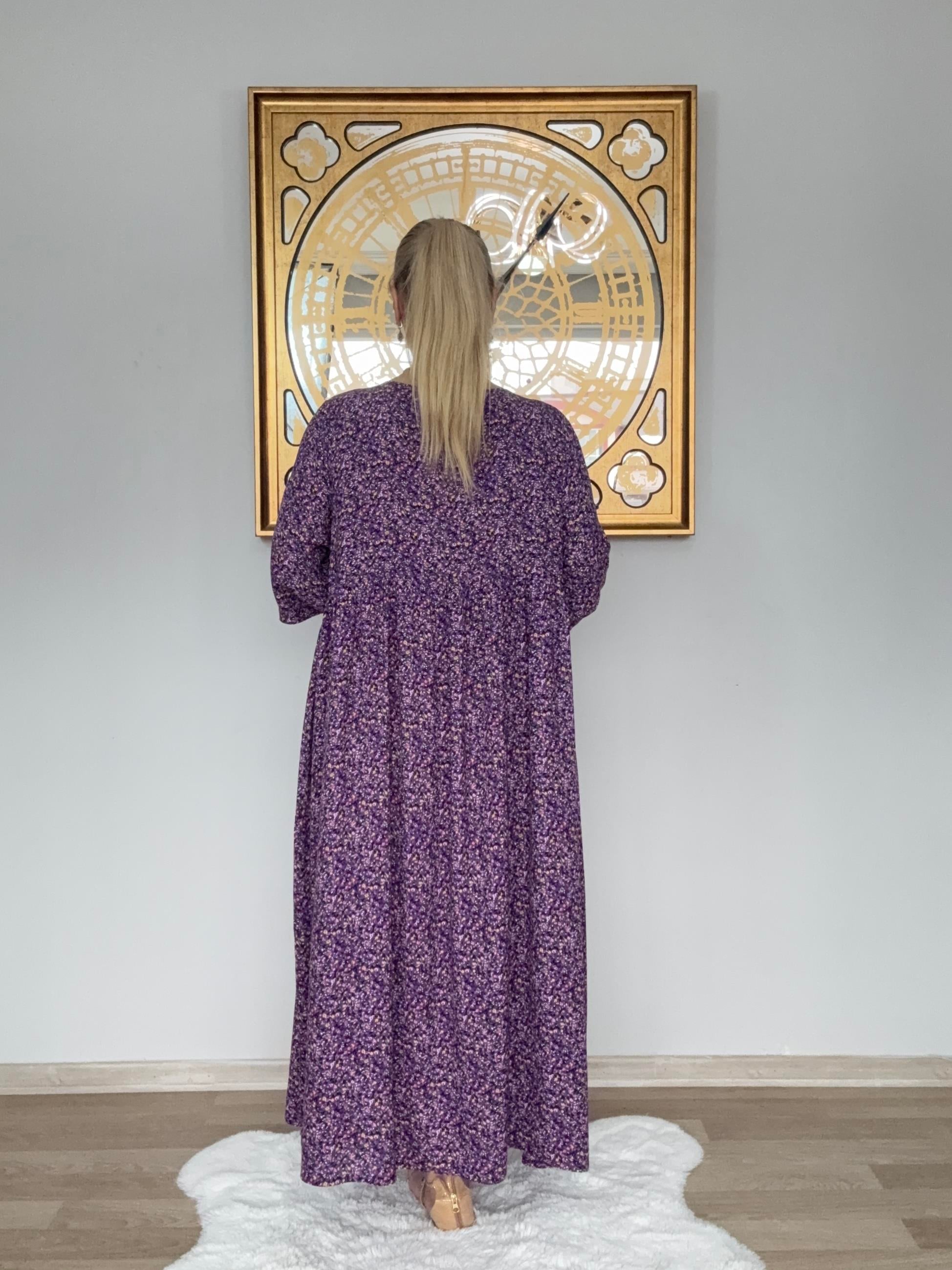 645 Çıtır Desen Elbise