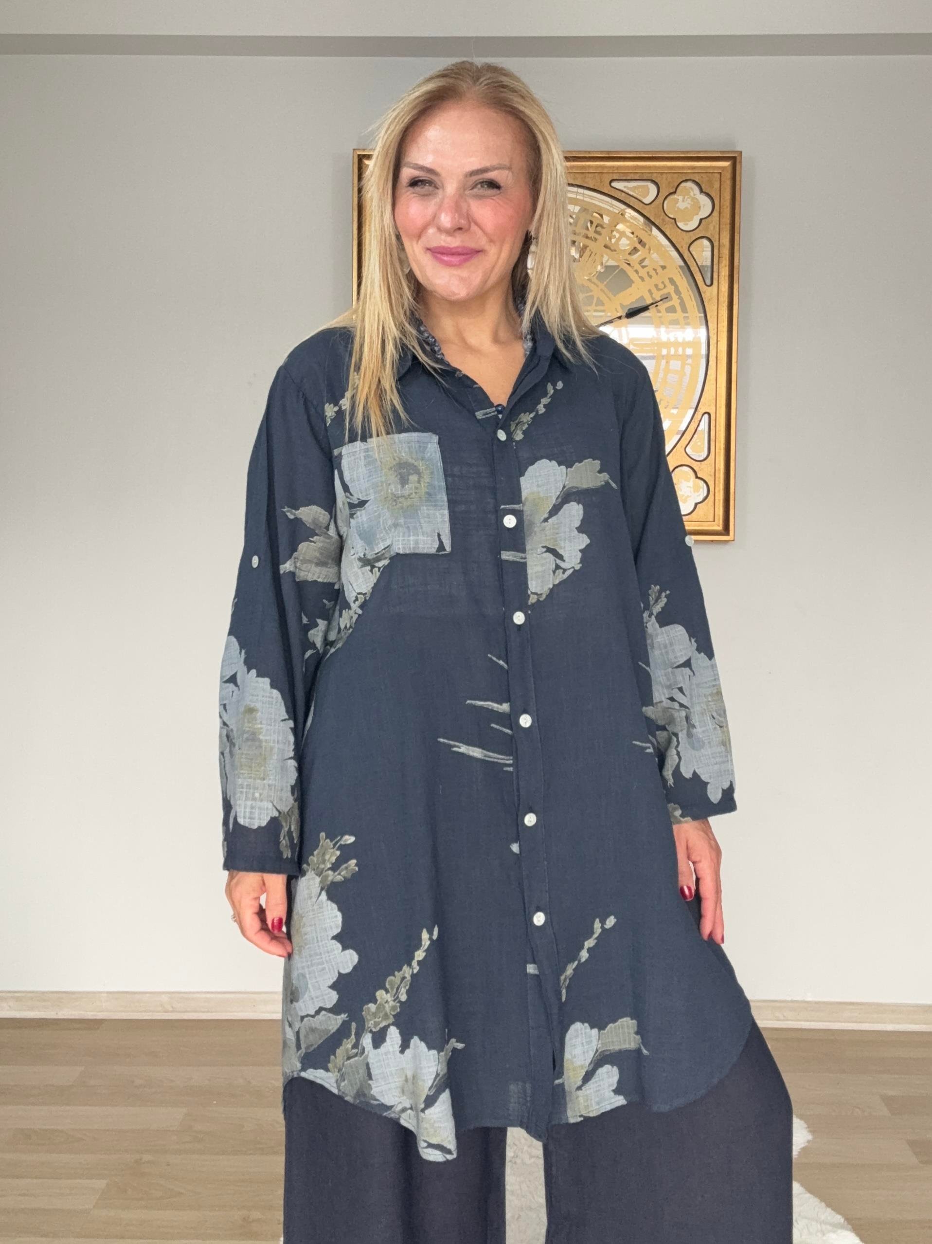 702 Tunik  Boy Pamuklu Gömlek