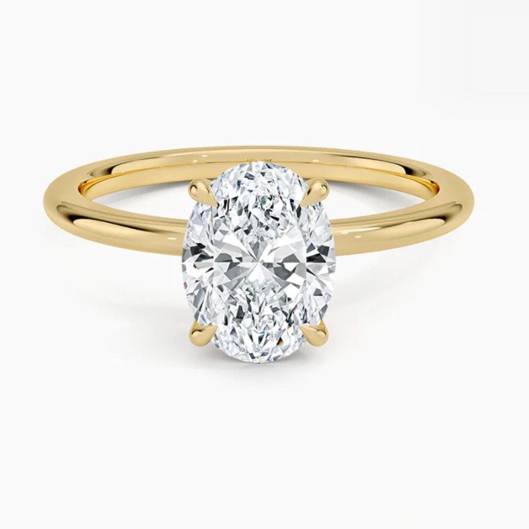 Tek Taş Oval Pırlanta Yüzük Tektaş Yüzük1.00 OVAL TEK TAŞ GIA SERTİFİKALI