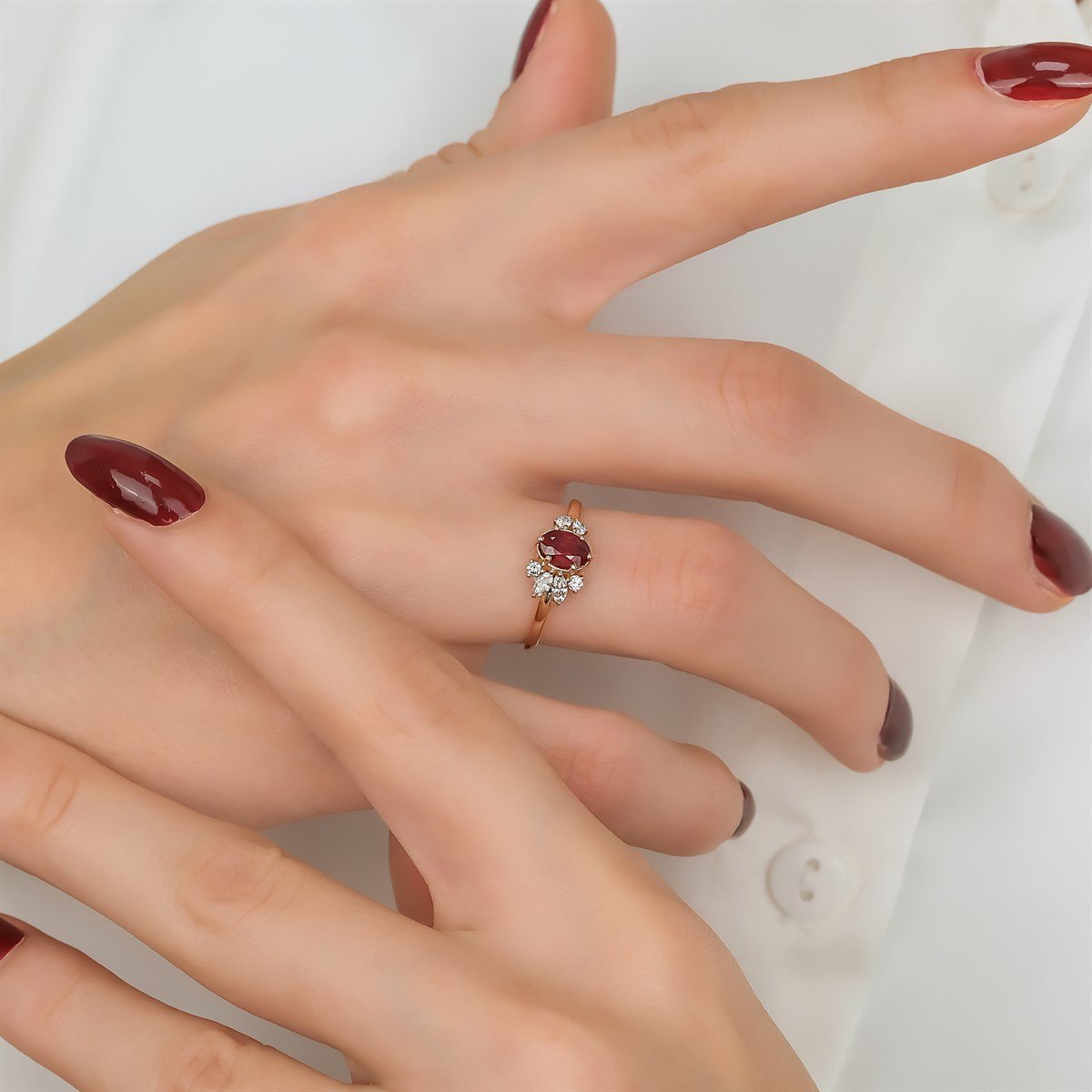 Pırlanta YüzükLove YüzükRUBY MARKİZ YÜZÜK