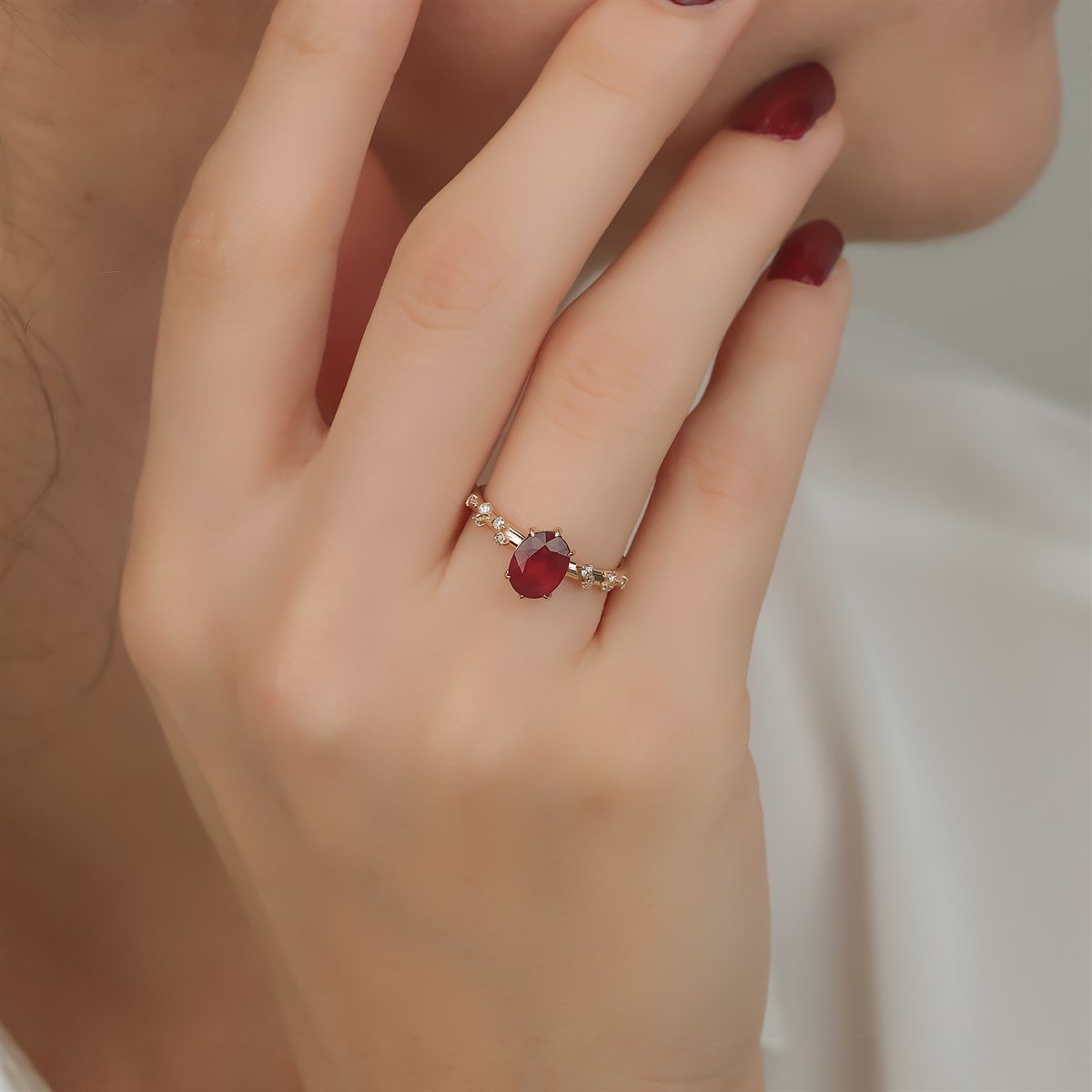 Pırlanta YüzükLove YüzükRUBY PETİT YÜZÜK