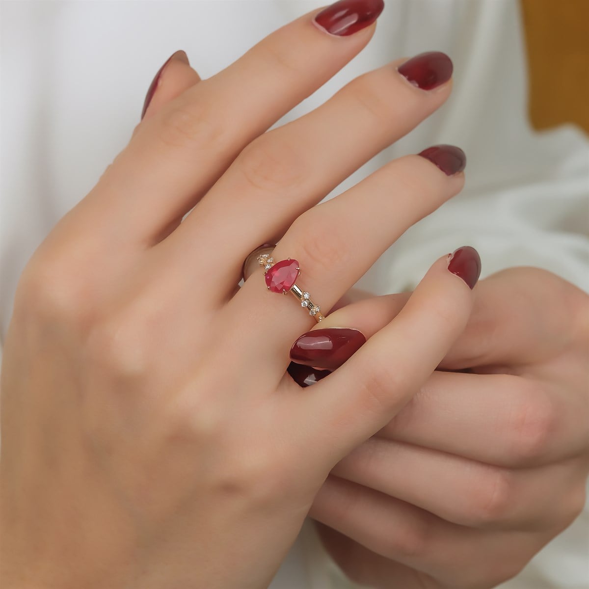 Pırlanta YüzükLove YüzükRUBY PETİT YÜZÜK