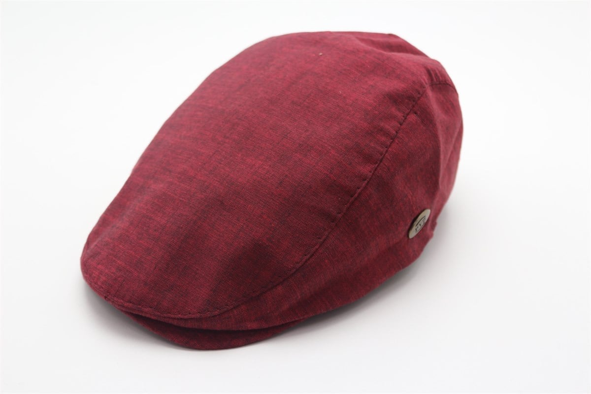 ÖRDEK KETEN BORDO KASKET STANDART LASTİKLİ  kas005