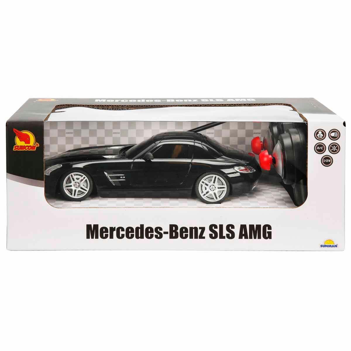 00003946 SUN-RST-SNC-R/C ARABA 1/24 MERCEDES BENZ SLS F/F B/O ISIKLI 27MHZ.2R.