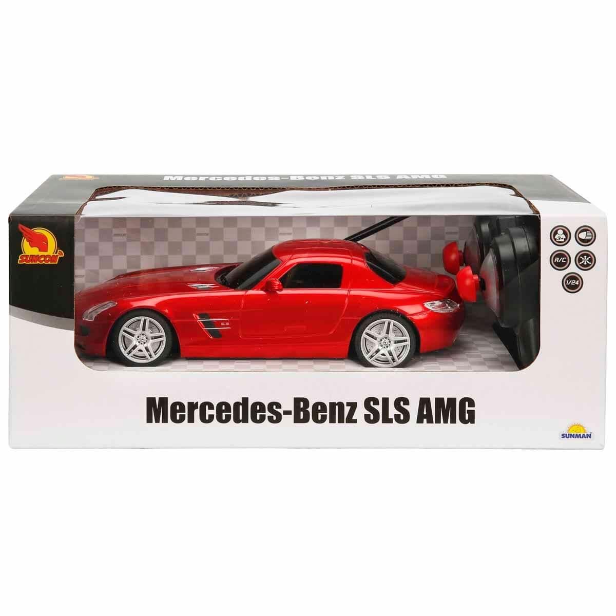 00003946 SUN-RST-SNC-R/C ARABA 1/24 MERCEDES BENZ SLS F/F B/O ISIKLI 27MHZ.2R.