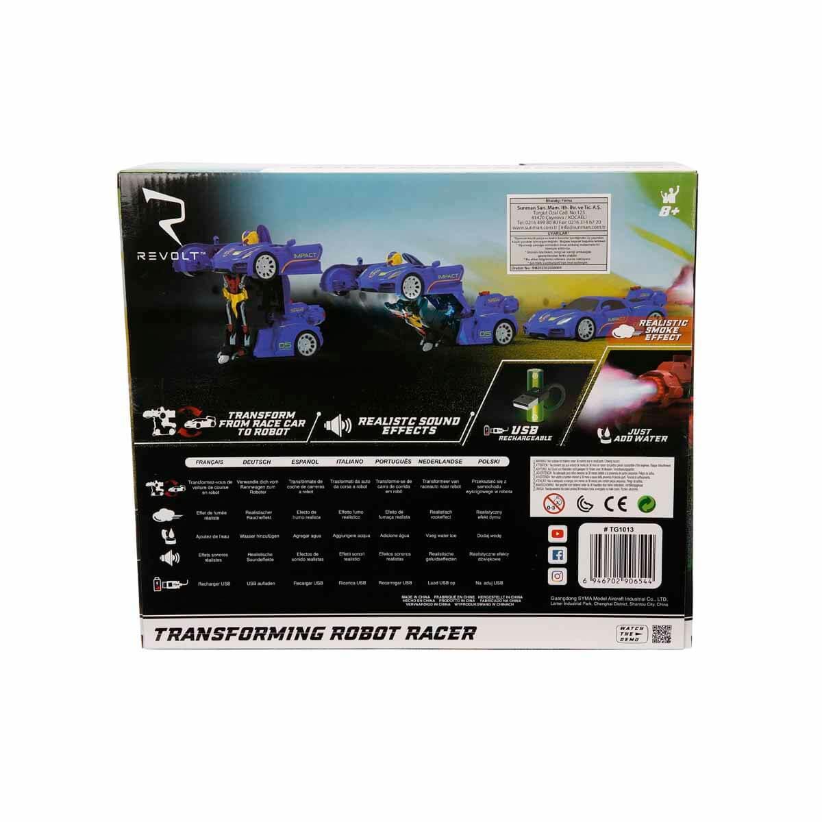 00090654 SUN-SYM-RVT-R/C F/F TRANSFORMING ROBOT RACERS ARABAYA DONUSEN SES/ISIK 2R.