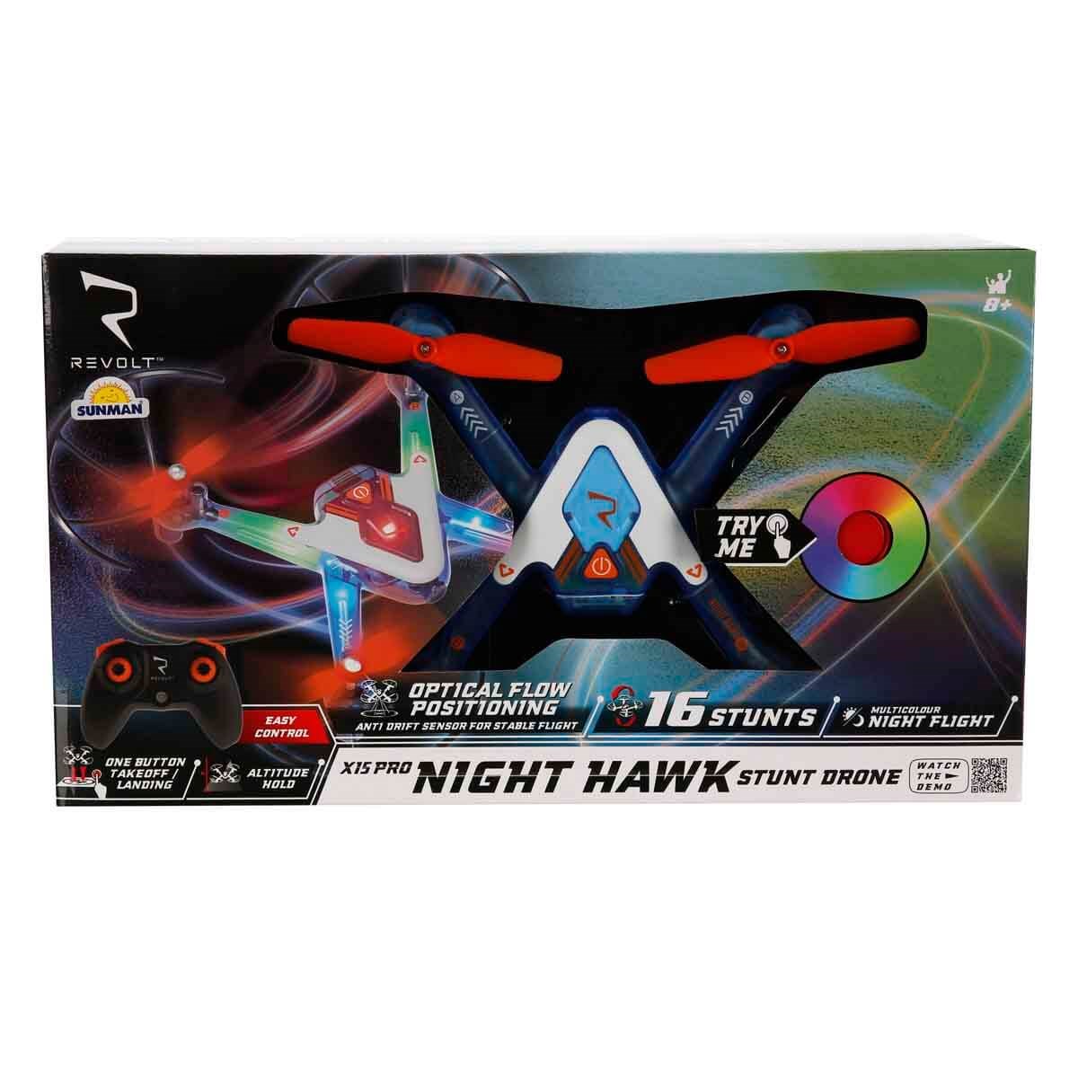 00090815 SUN-SYM-RVT-R/C DRONE NIGHT HAWK STUNT ISIKLI 3.7V.USB