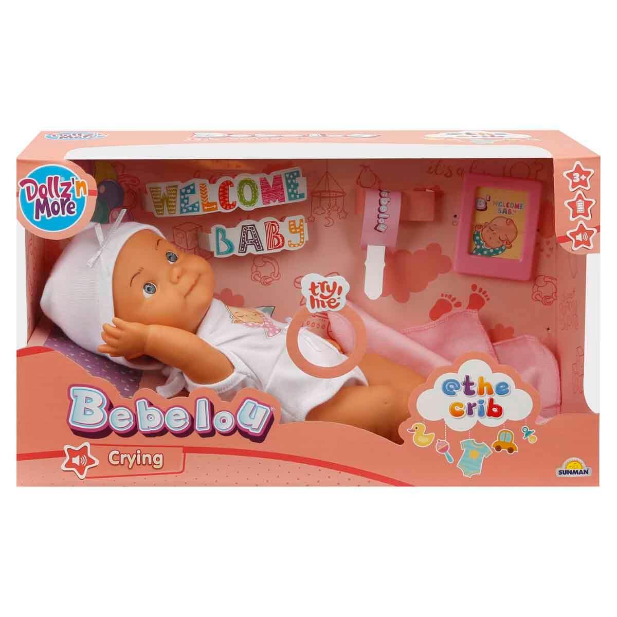 01030101 SUN-SABC-DZM-BEBEK SET BEBELOU HOS GELDIN SESLI AGLAYAN 30CM.2R.