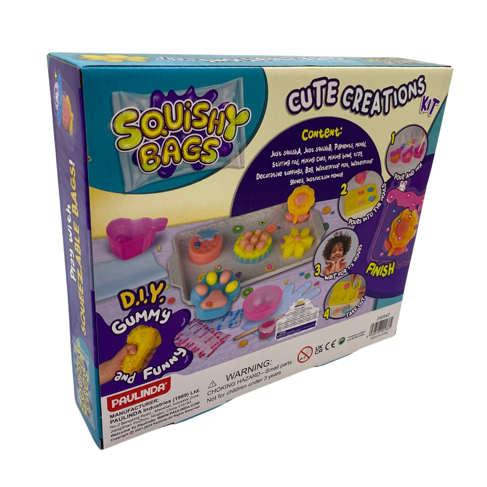01090138 SUN-PLN-HOBÝ SET SQUISHY BAGS CUTE CREATIONS GAME 6IN1