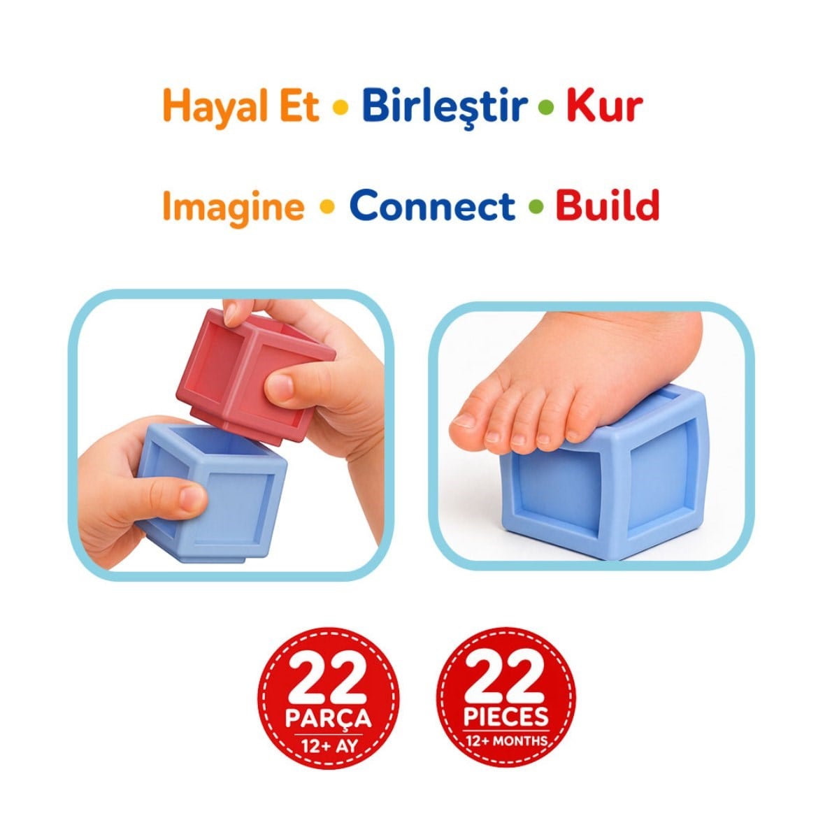 04151 YUMUSAK BLOKLAR KUBIK 22 PARCA