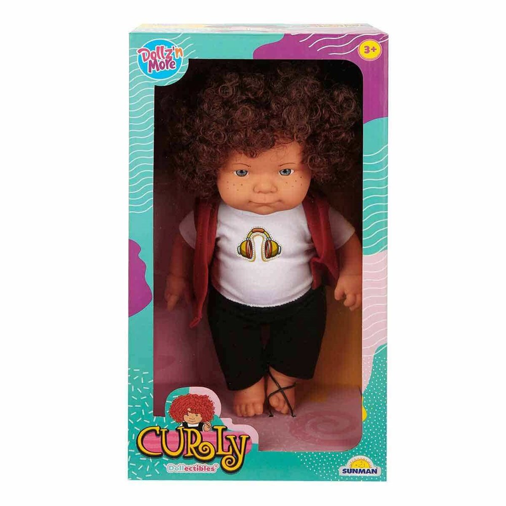 Kıvırcık Saçlı Curly Bebek 35 cm