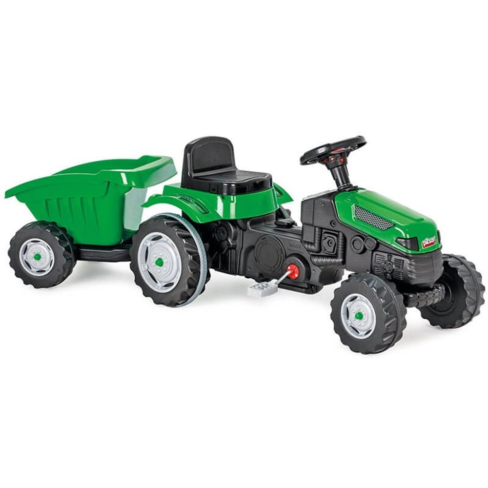 07316 ACTIVE TRAKTOR ROMORKLU PEDALLI (KIRMIZI-YESIL)