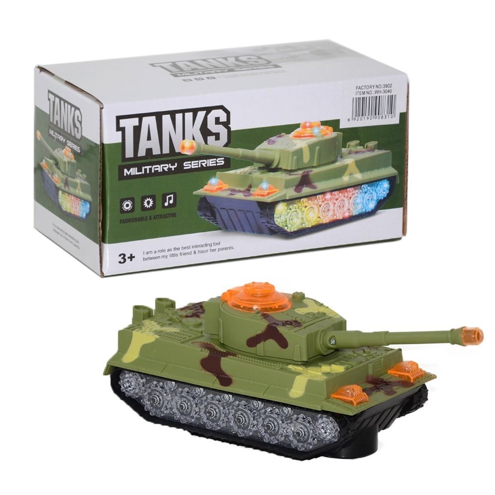 Pilli Işıklı Çarp Dön Tank