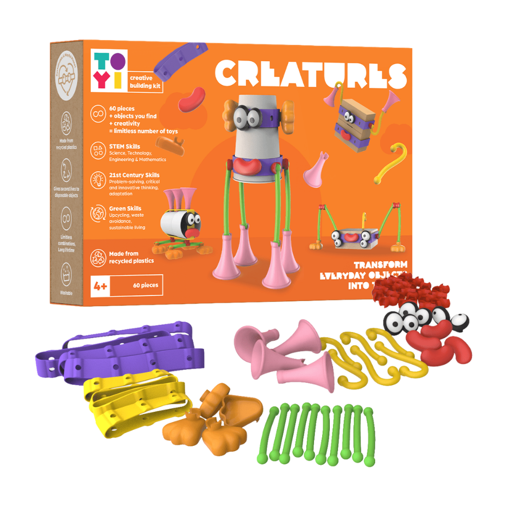 408663 TOYI CREATURES - 60 PARCA STEM SETI VE YARATICI YAPI OYUNCAKLARI