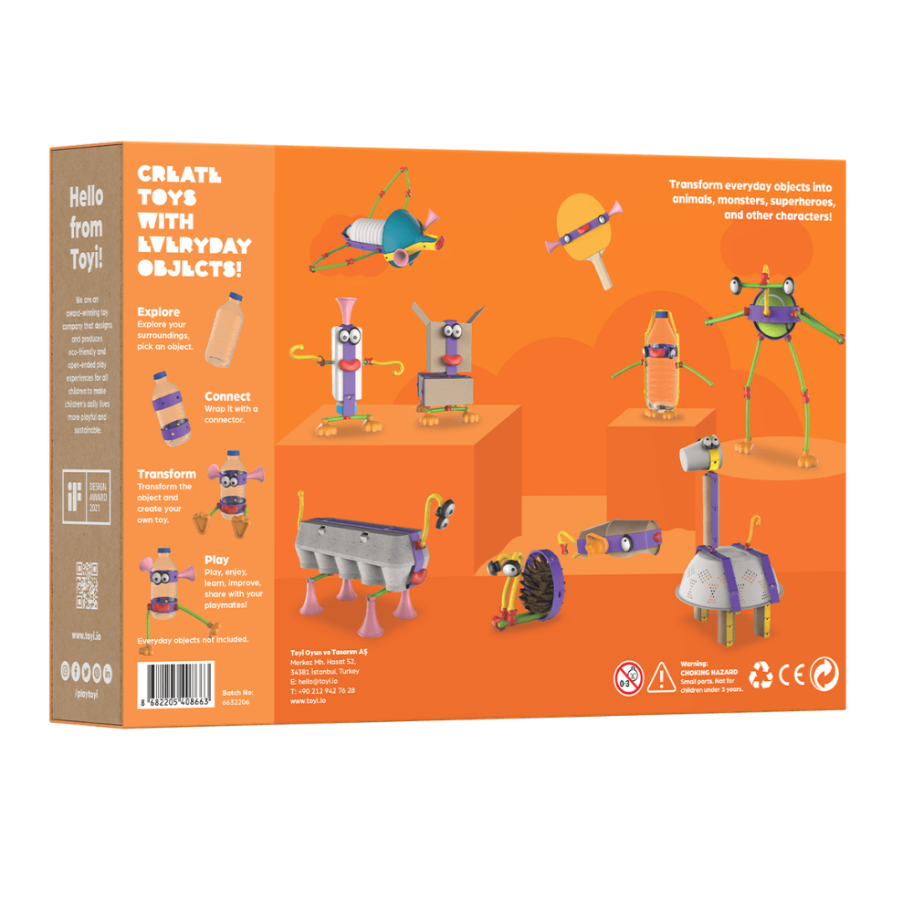 408663 TOYI CREATURES - 60 PARCA STEM SETI VE YARATICI YAPI OYUNCAKLARI