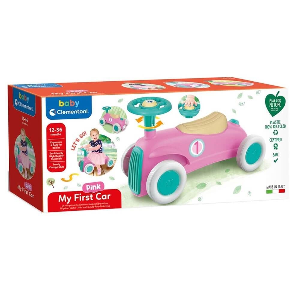 Baby Clementoni - İlk Klasik Arabam - Pembe